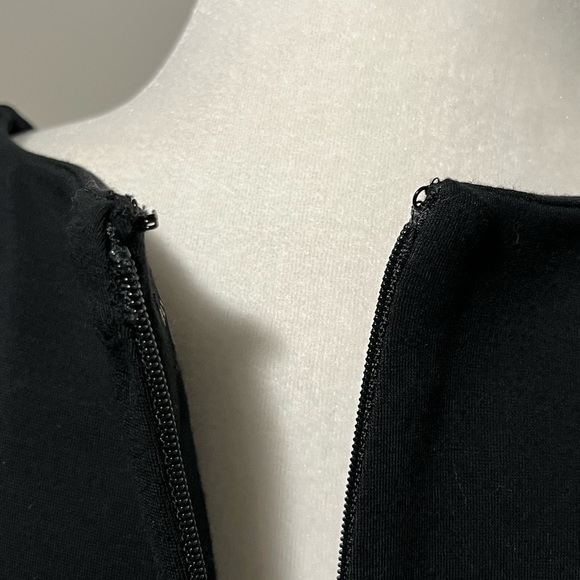 Banana Republic Bow Neck Ponte Sleeveless Sheath Dress Black - Picture 8 of 10